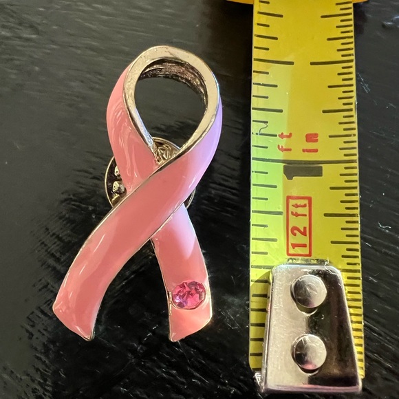 Vintage Enamel Breast Cancer Pin - Picture 2 of 4